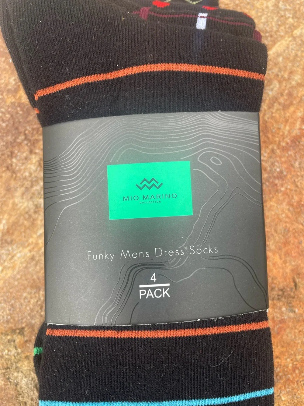 Mio Marino Funky Men’s Dress Socks - 4 Pack Size 10-13 NEW!